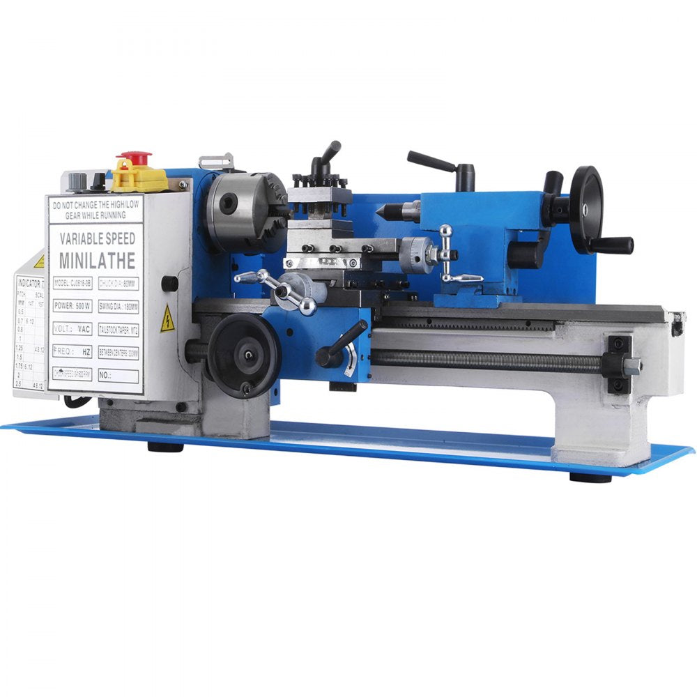 AMITOOLS Metal Lathe 7 x 12 Inch, Precision Mini Metal Lathe 2250 RPM 400W Variable Speed, Mini Lathe Precision Bench Top Metal Working Lathe for Various Types of Metal Turning