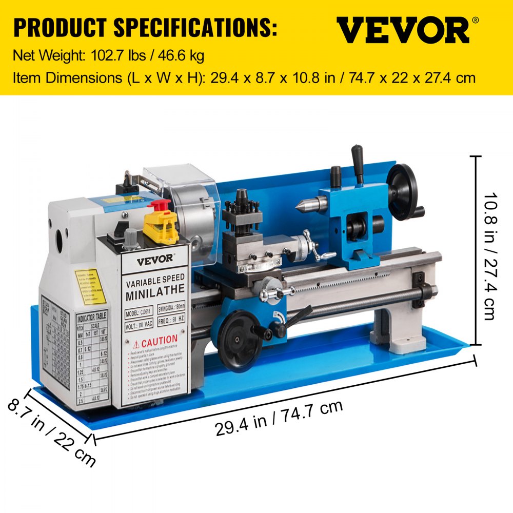 AMITOOLS Metal Lathe 7