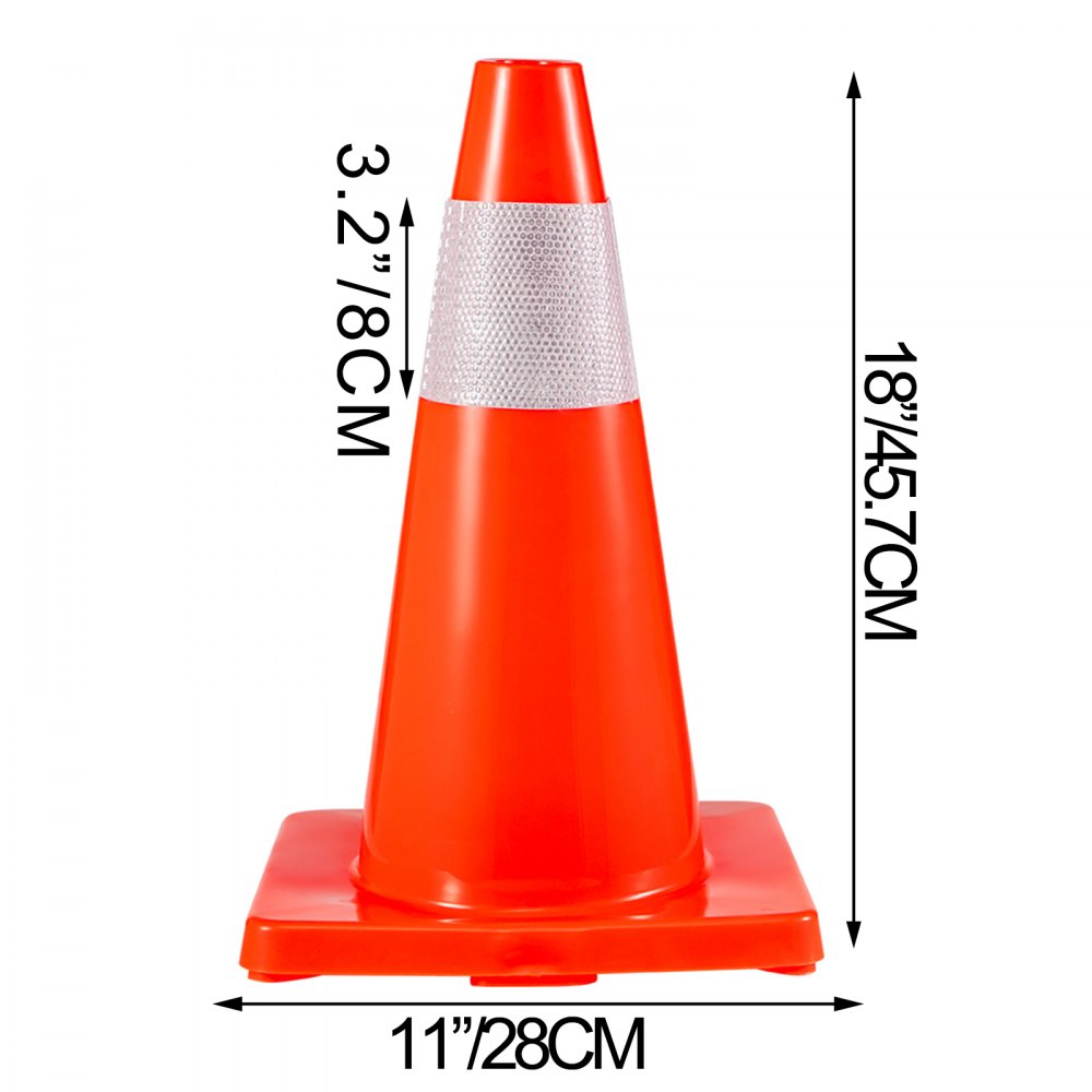 AMITOOLS 8Pack Traffic Cones, 18