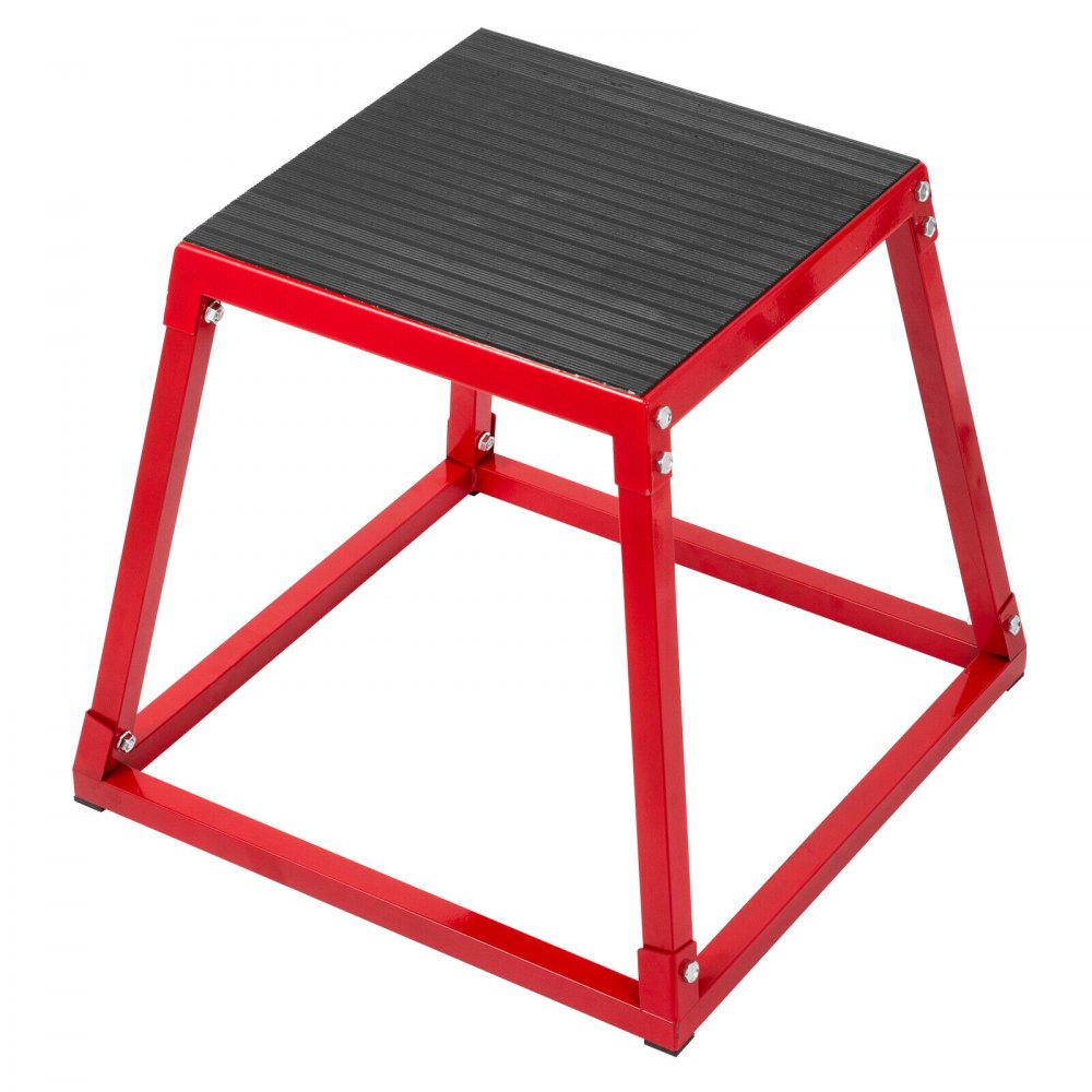 AMITOOLS Plyometric Platform Box Fitness Exercise Jump Box Step Plyometric Box Jump for Exercise Fit Training (12/18/24/Red) (18 inch)