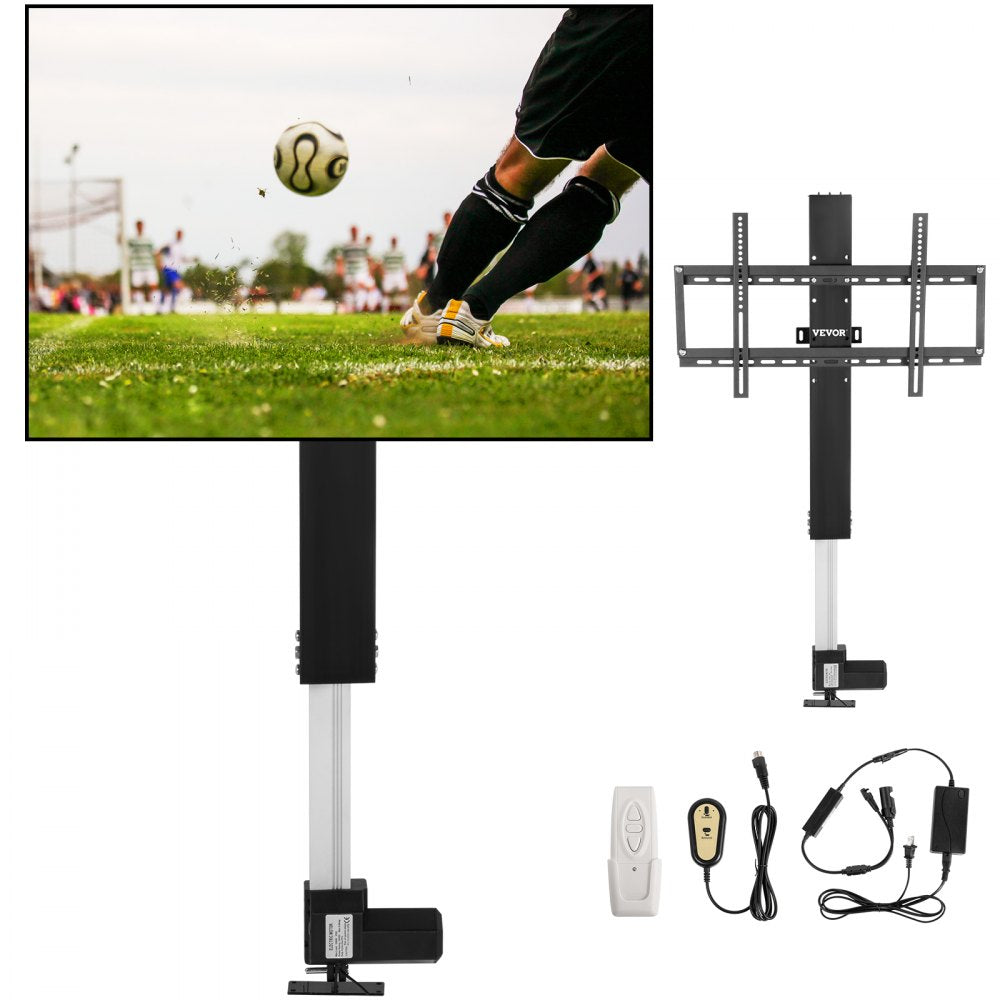 AMITOOLS Motorized TV Lift Stroke Length 20 Inches Motorized TV Mount Fit for 28-32 Inch TV Lift with Remote Control Height Adjustable 30.4-50 Inch,Load Capacity 132 Lbs