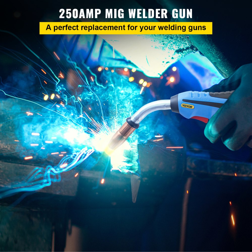 AMITOOLS Mig Welding Gun 250Amp 15Ft, fit for Torch Welder Gun Miller Welding Gun M-25 Welding Torch Stinger Replacement fit for Miller M-25 Part Number 169598 fit 0.030