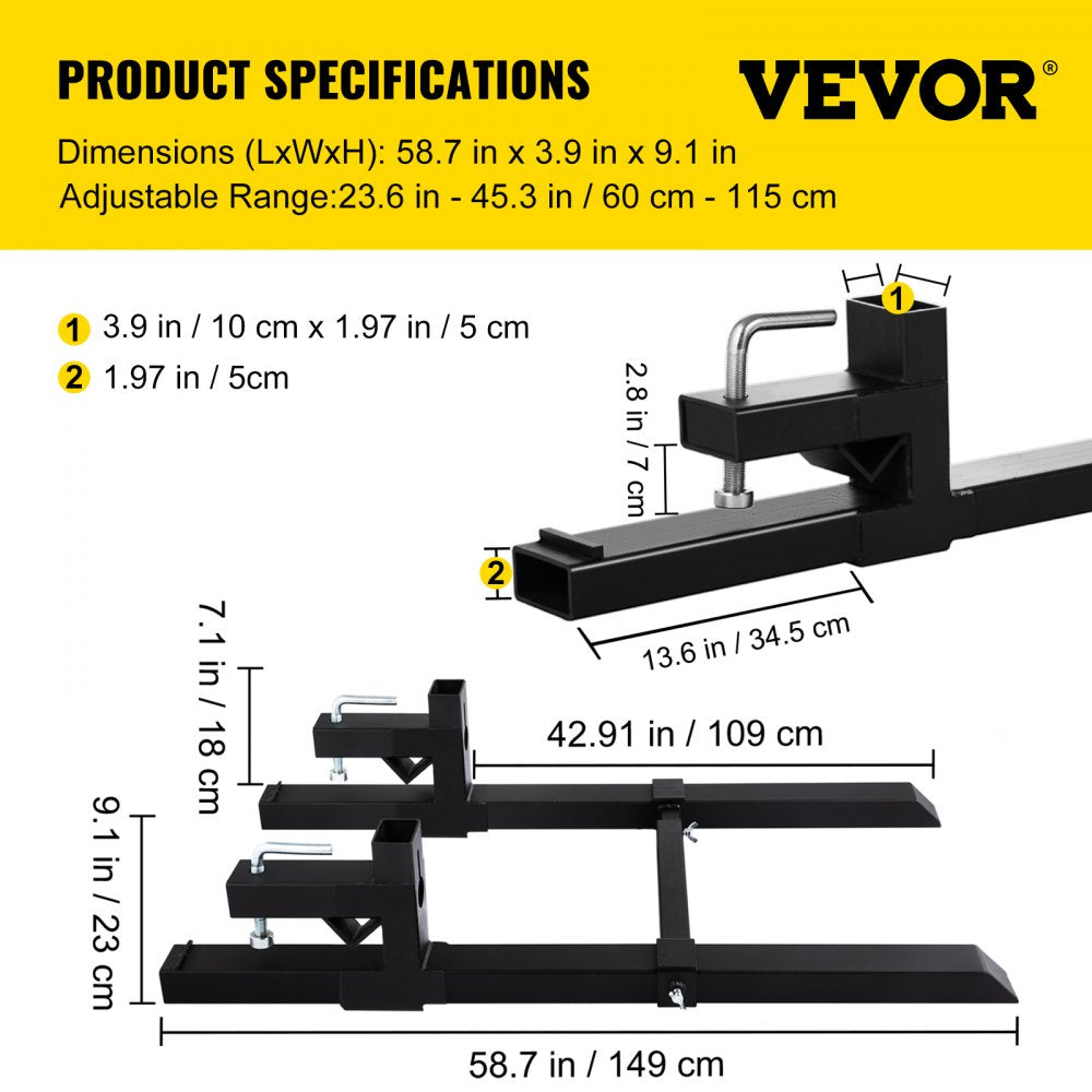 AMITOOLS Pallet Forks 42.9