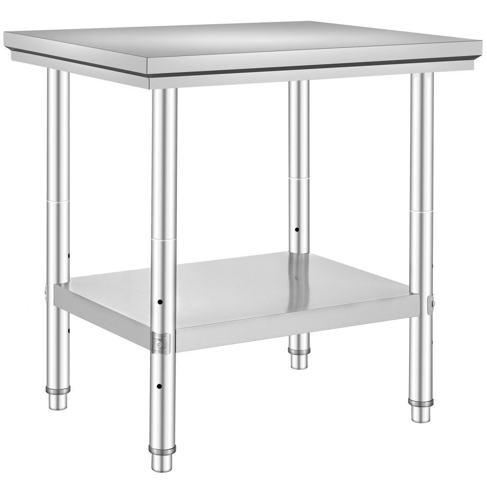 AMITOOLS Commercial Worktable & Workstation 24 x 30 x 32 Inch Stainless Steel Work Table Heavy Duty Commercial Food Prep Work Table for Home, Kitchen, Restaurant Metal Prep Table with Adjustable Feet