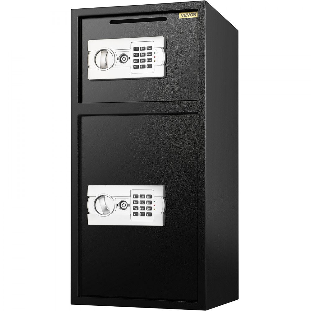 AMITOOLS Large Double Door Security Safe Box 2.6 Cubic Feet Steel Safe Box Strong Box with Digital Lock for Money Gun Jewelry Black