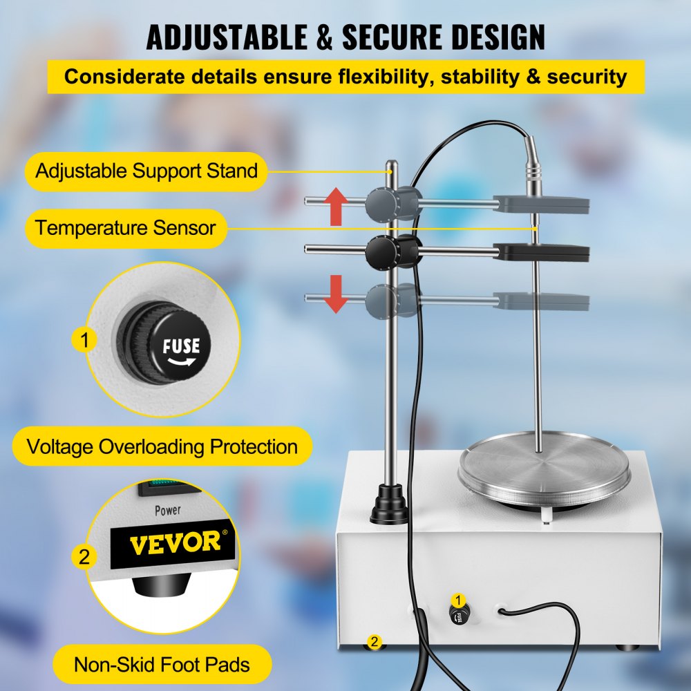 AMITOOLSMagnetic Stirrer with Heating Plate 85-2 Hotplate mixer 110V Digital Display