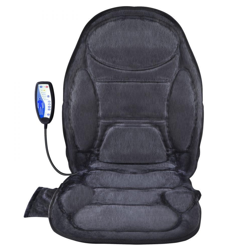 AMITOOLS Massage Seat Cushion with Heat, 10 Vibration Motor Seat Massage Pad, Vibrating Massage Chair Mat with 5 Modes & 4 Intensities, 3 Heating Pads for Home Office, Fatigue Relief for Back, Hip, Thigh