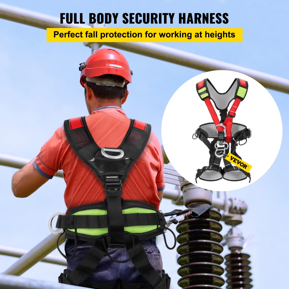 AMITOOLSSafety Climbing Harness Rock Climbing Gear Rappelling Floor Escape Tower Climber