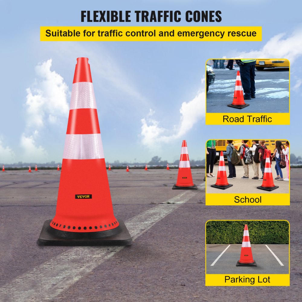 AMITOOLS Safety Cones, 8 x 30