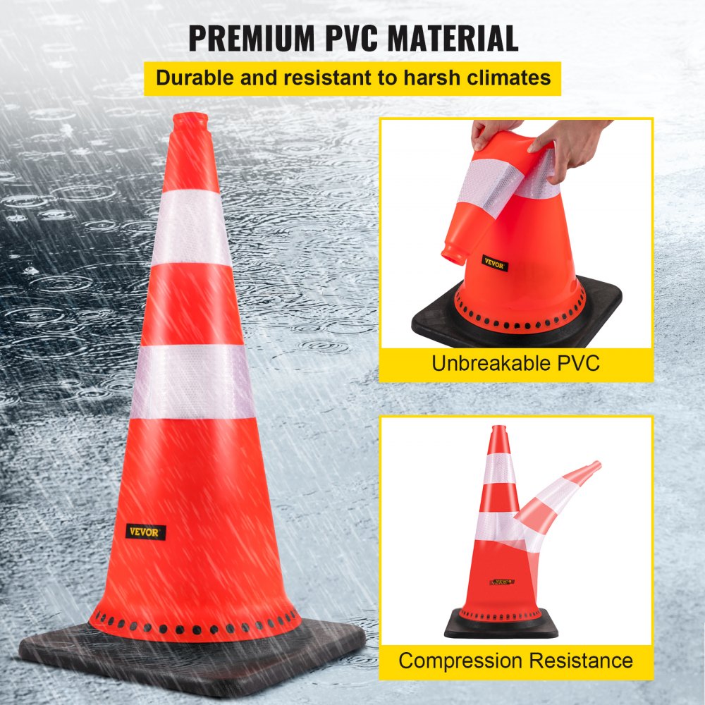 AMITOOLS Safety Cones, 8 x 30