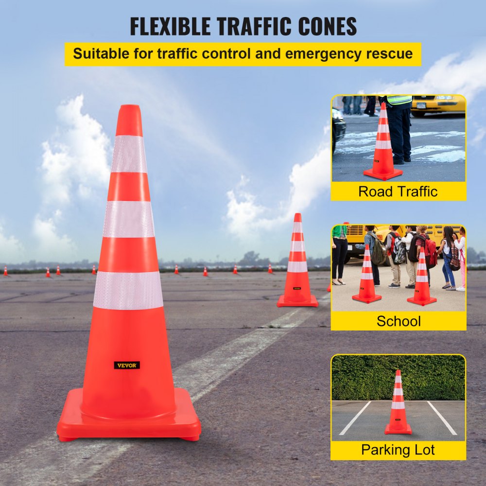 AMITOOLS Safety Cones, 6 x 36