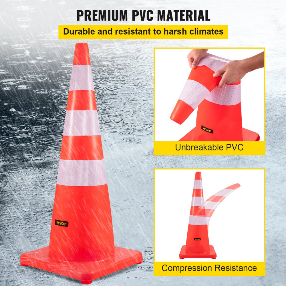 AMITOOLS Safety Cones, 6 x 36