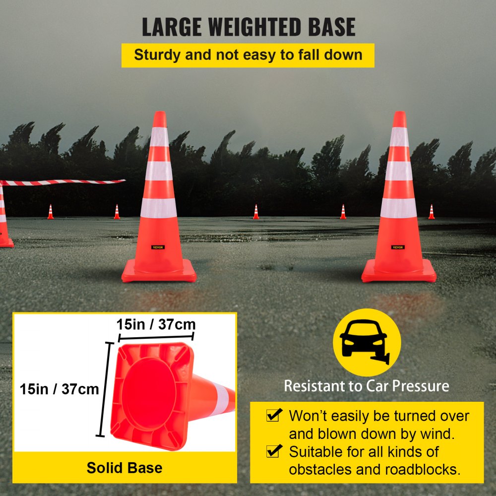 AMITOOLS Safety Cones, 6 x 36