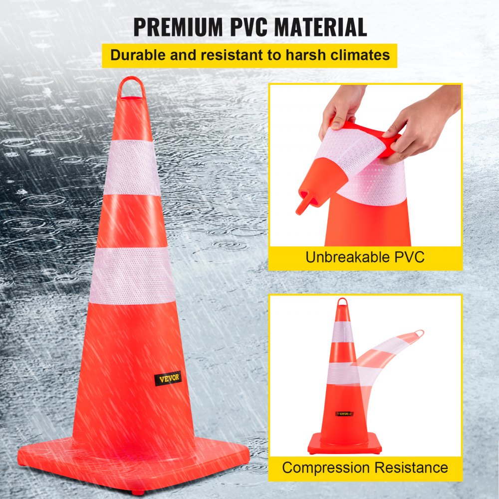 AMITOOLS Safety Cones, 10PCS 28