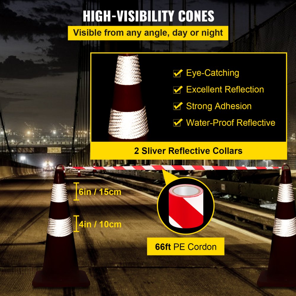 AMITOOLS Safety Cones, 12 x 28