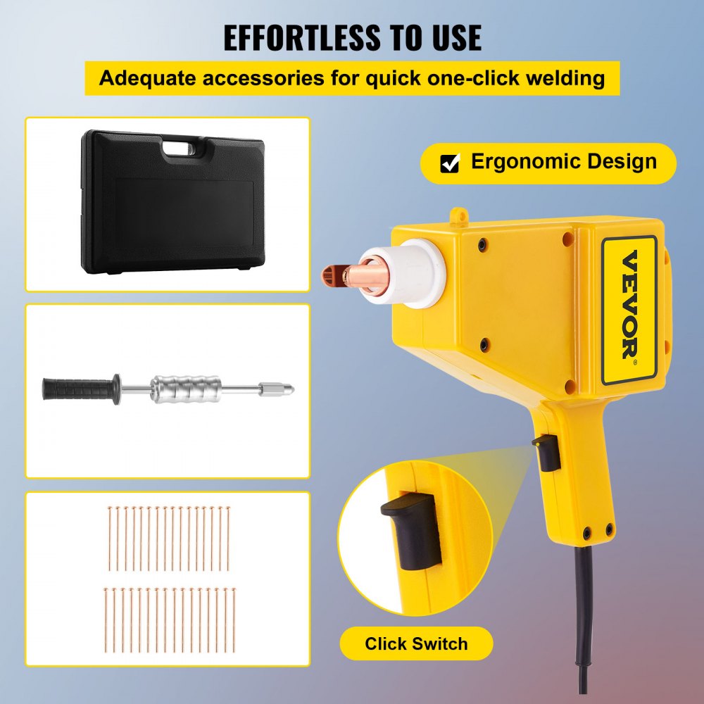 AMITOOLS Auto Body Dent Repair Kit Stud Welder Kit 800VA Stud Dent Puller Spot