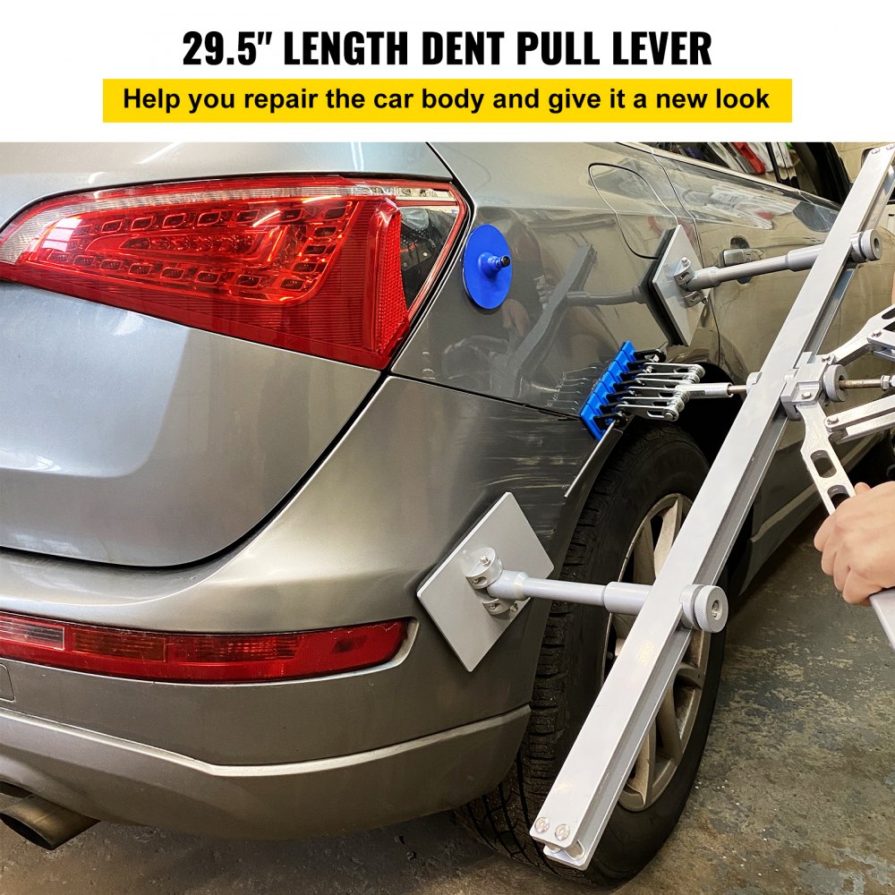 AMITOOLS Dent Pull Lever Bar Kit Fit for Both Aluminum and Steel Dent Pulling (750MM)