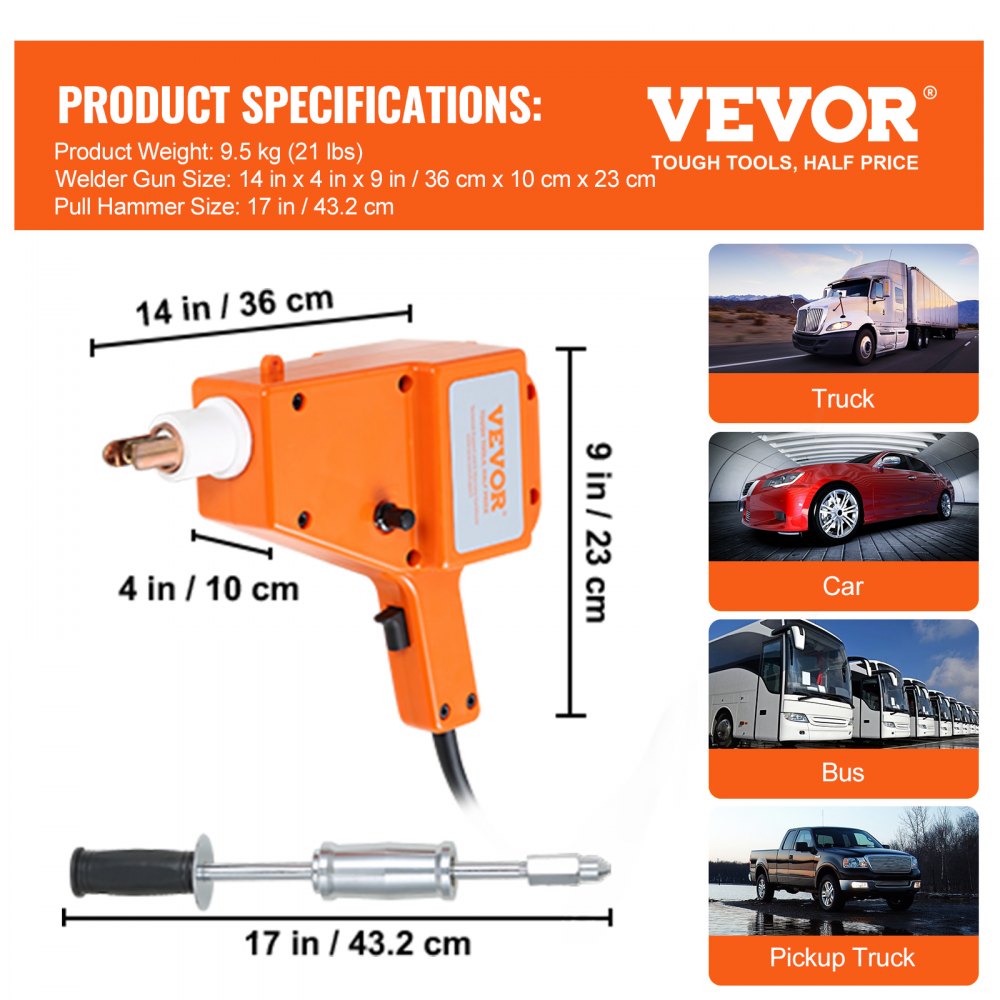 AMITOOLSStud Welder Starter Spot Puller Hammer Dent Remove Auto Repair Tool