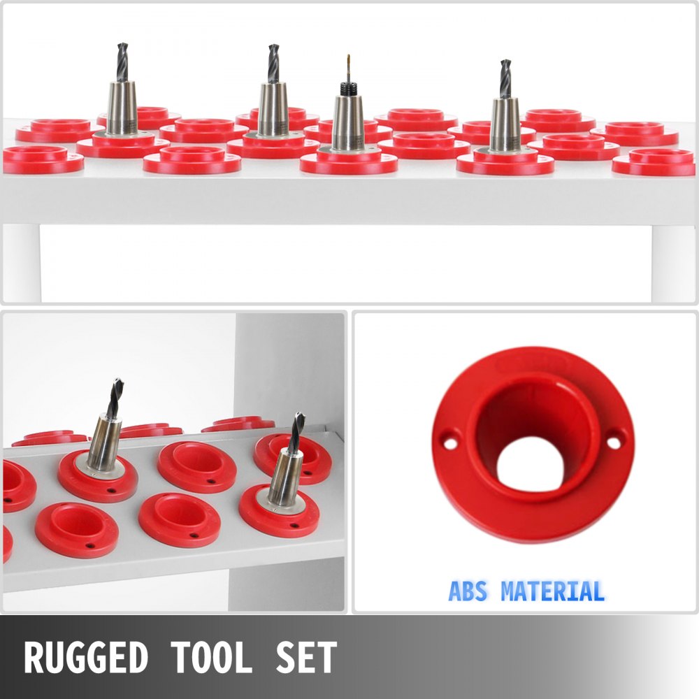 AMITOOLS Tool Cart 40 Taper Tool Holder CNC Tool Cart 36 Capacity CAT40 BT40 Service Carts with Wheels Heavy Duty (BT40 36 Capacity)