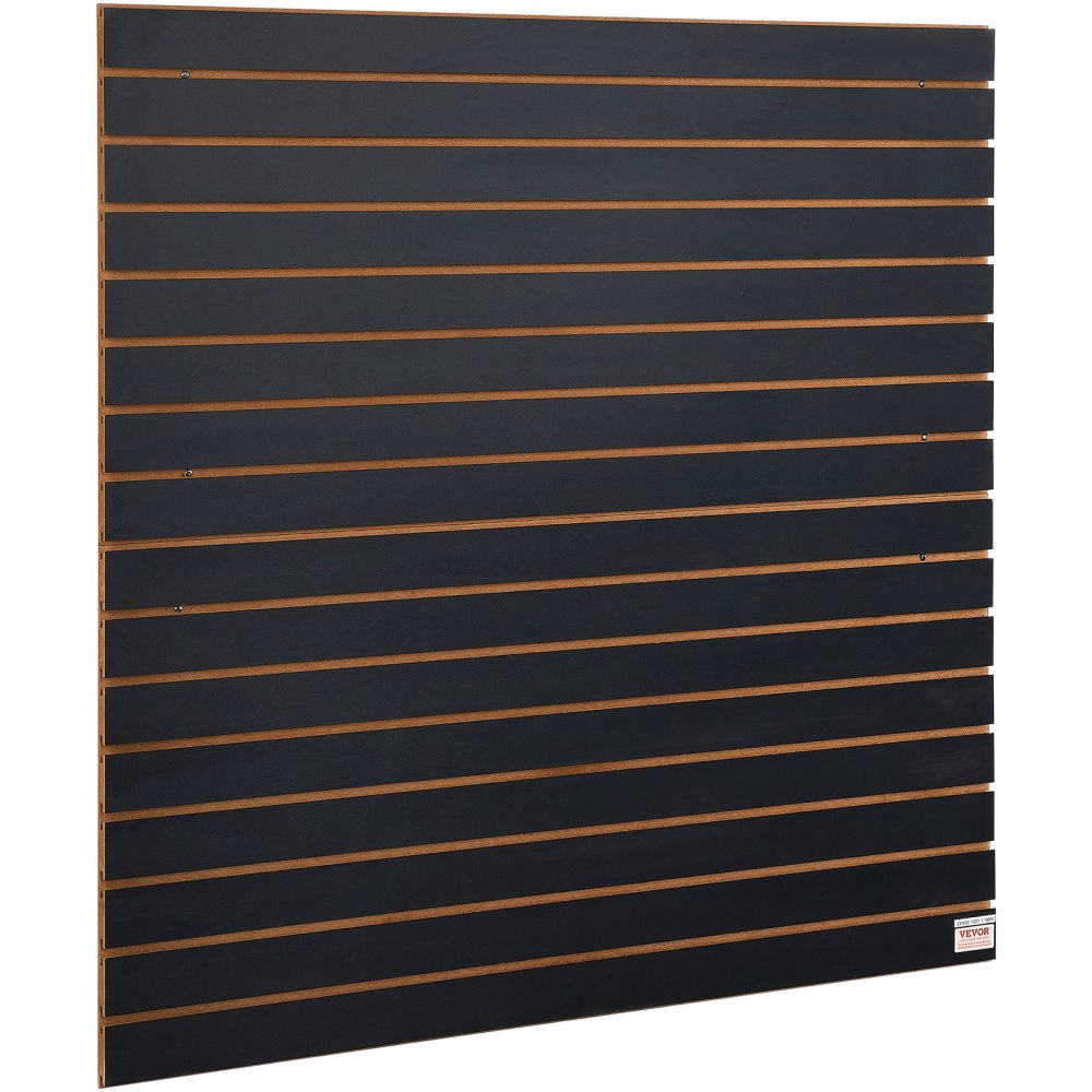 AMITOOLS Slatwall Panels, 4 ft x 2 ft Black Garage Wall Panels 24