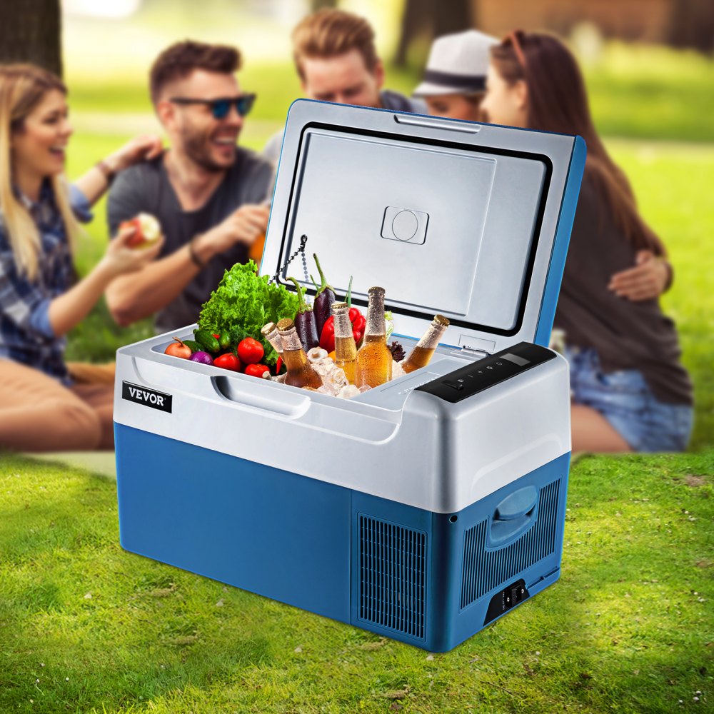 AMITOOLS Portable Refrigerator 23 Quart(22 Liter),12 Volt Refrigerator App Control(-4℉~68℉), Car Refrigerator Electric Compressor Cooler with 12/24v DC & 110-240v AC for Camping, Travel, Fishing, Outdoor or Home Use