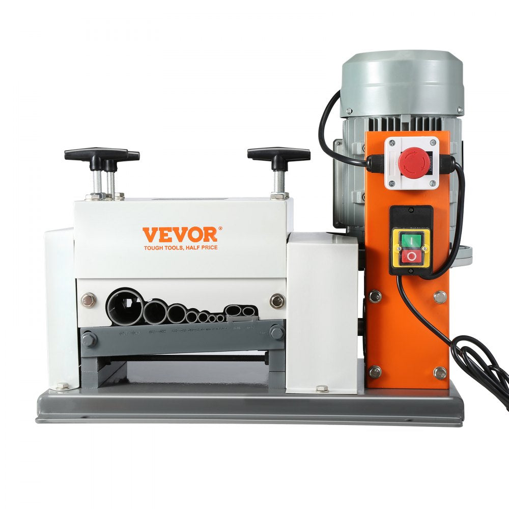 AMITOOLS Automatic Wire Stripping Machine, 0.06''-1.57'' Electric Motorized Cable Stripper, 1500 W, 88 ft/min Wire Peeler with Double Blades (Cut/Peel), 9 Channels for Scrap Copper Recycling