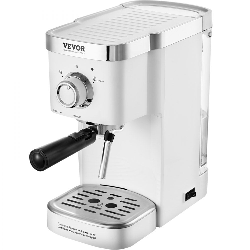 AMITOOLS Espresso Coffee Machine, 15Bar Semi-Automatic Espresso Maker with Milk Frother Steam Wand, Professional Cappuccino Latte Machine with High-Power Boiler & Removable Water Tank, NTC Control System