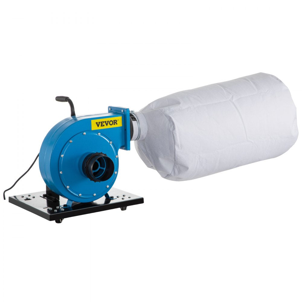 AMITOOLS 1HP Dust Collector, 537 CFM Wheeled Jet Dust Collection, Potable 15-Gallon Bag Dust Collector, 30 Micron Bag Filtration Dust Collector, Dust Collector Central Machinery System