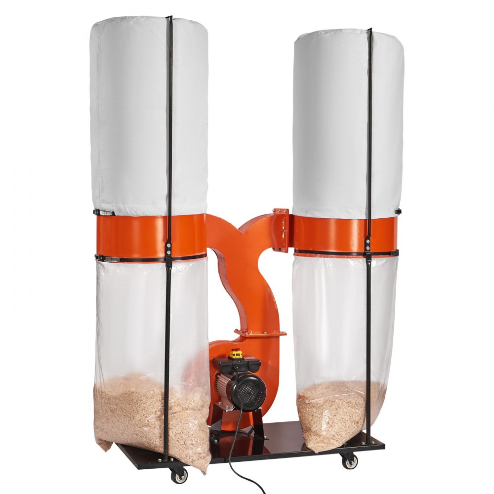 AMITOOLS 3HP Dust Collector with 2800 CFM Air Flow Bag Dust Collector 110V Portable Dust Collector 5 Micron Bag Filtration