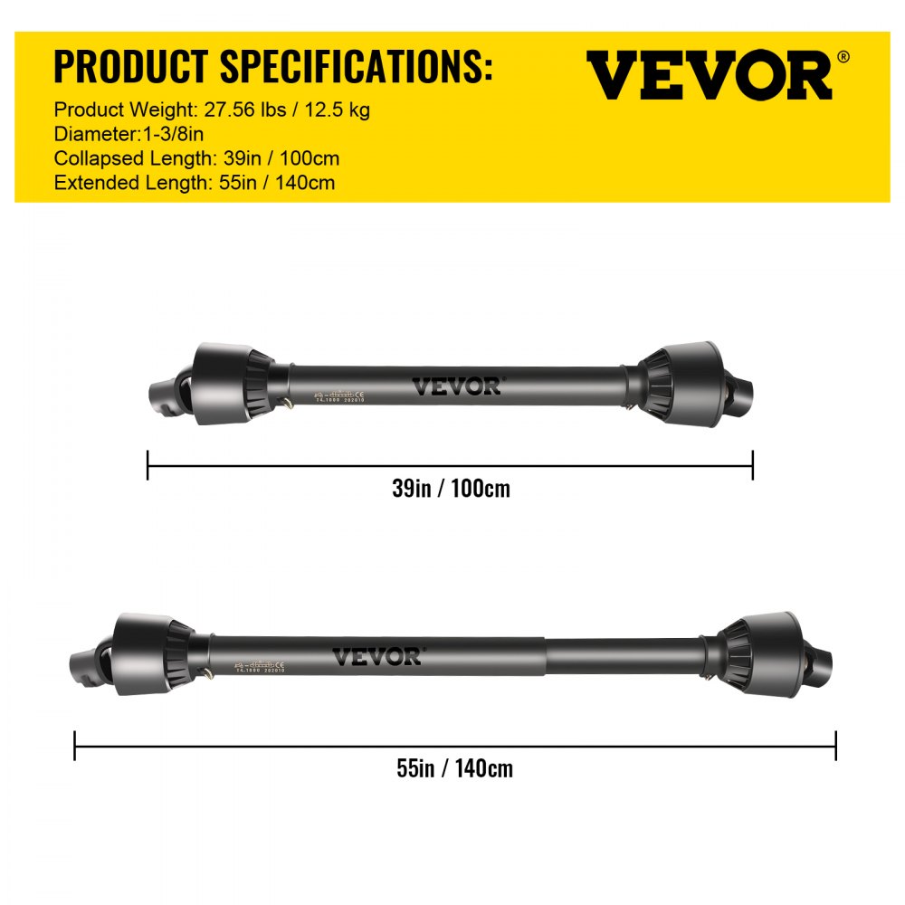 AMITOOLS PTO Shaft 1 3/8