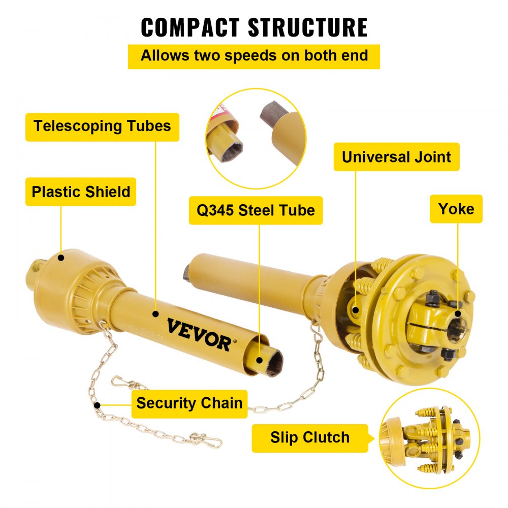 AMITOOLS PTO Shaft, 1-3/8