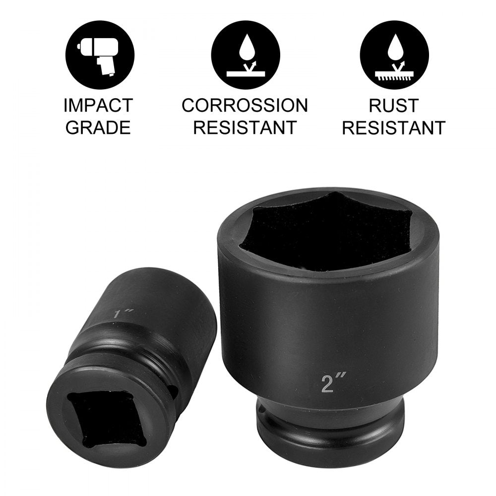 AMITOOLS Impact Socket Set 3/4 Inches 29 Piece Impact Sockets, 6-Point Sockets, Rugged Construction, CR-M0, 3/4 Inches Drive Socket Set Impact SAE 3/4 inch - 2-1/2 inch, with a Storage Cage