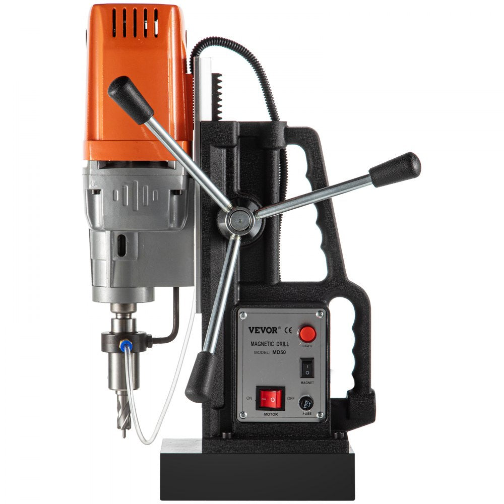 AMITOOLS 1680W MD50 Magnetic Drill 300 RPM Spindle Speed Electric Magnetic Drilling System with 2 Inch Boring Diameter and 2900 LBS Magnet Force