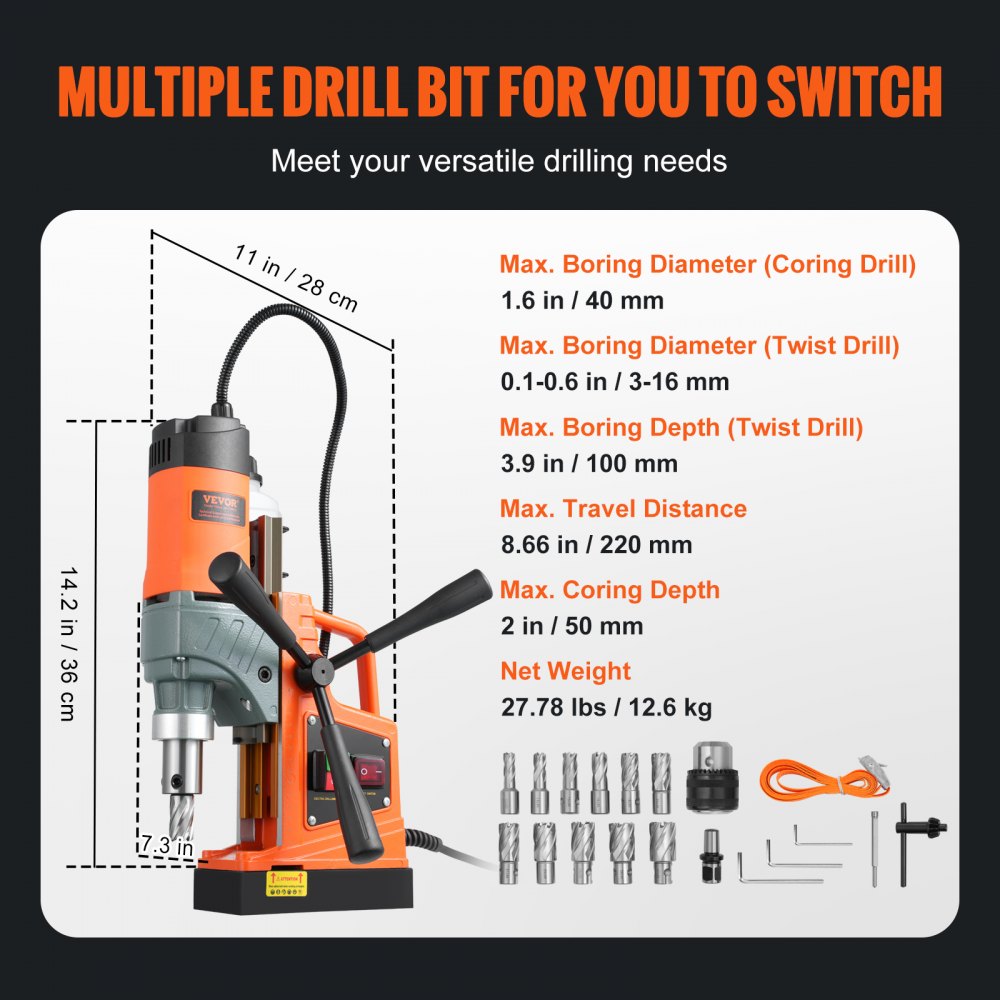 AMITOOLS Magnetic Drill, 1450W 1.57