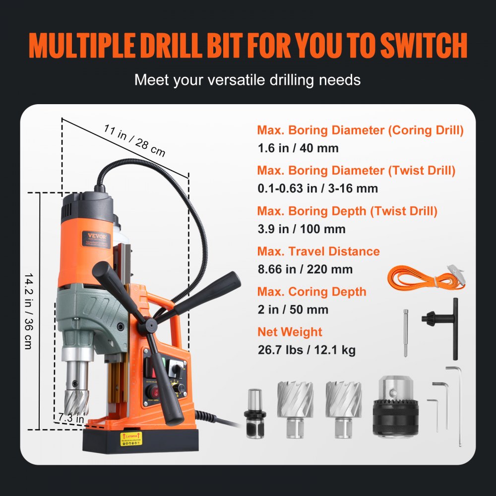 AMITOOLS Magnetic Drill, 1450W 1.57