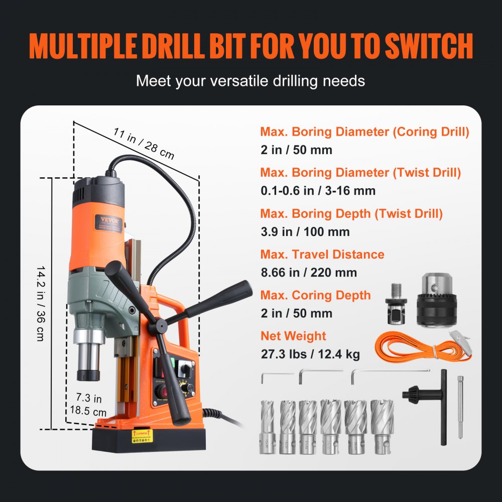 AMITOOLS Magnetic Drill, 1450W 2