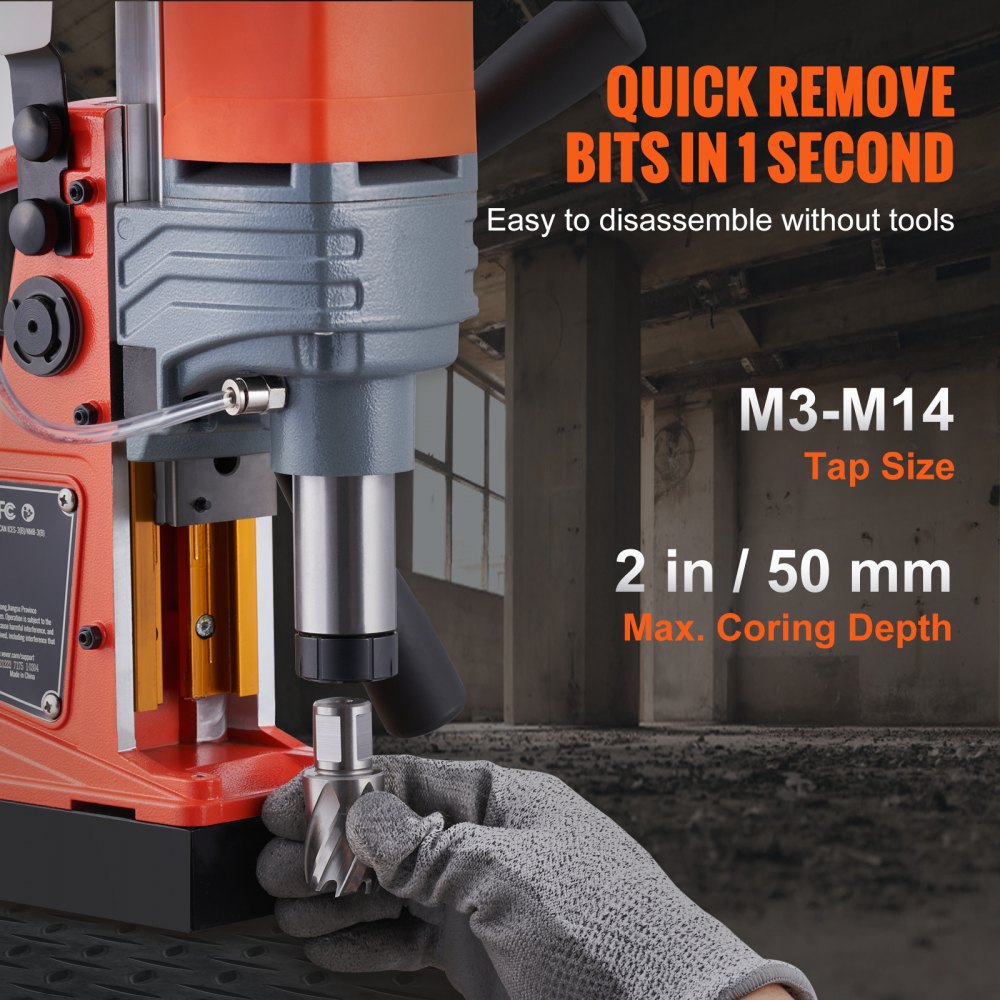 AMITOOLS Magnetic Drill 1400W 2922lbf/13000N Portable Mag Drill Press 810RPM