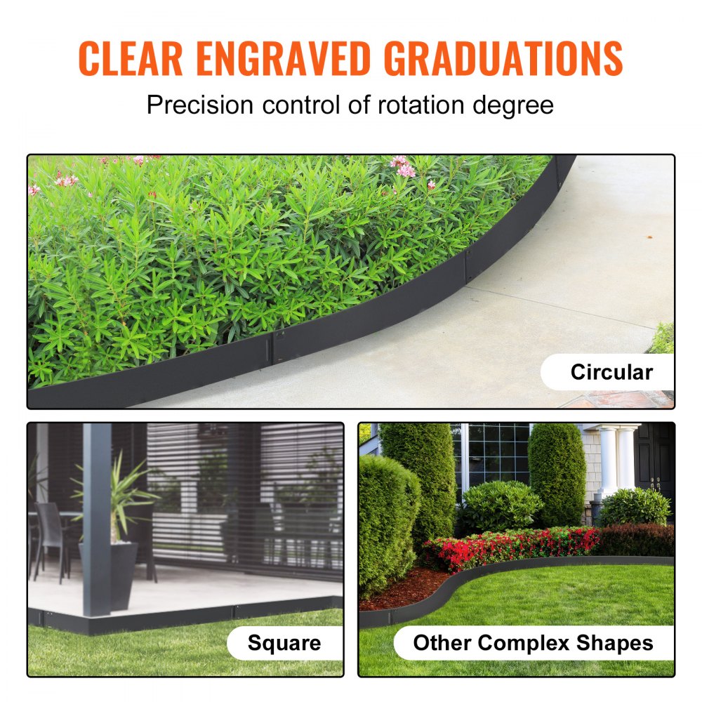 AMITOOLS Steel Landscape Edging, 5-pack Steel Garden Edging Borders, 39