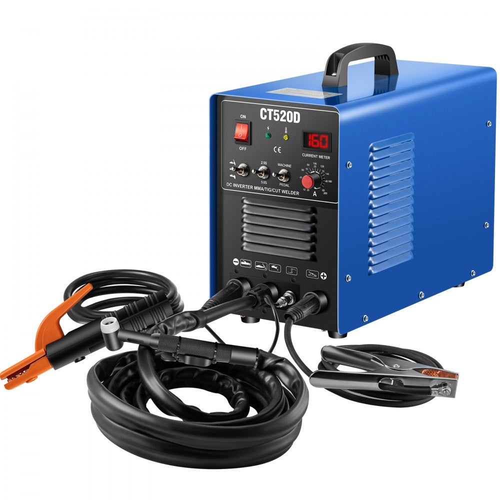 AMITOOLSCT520D Plasma Cutter/TIG/Stick 3-in-1 Combo Welder 50A/200A 110/220V