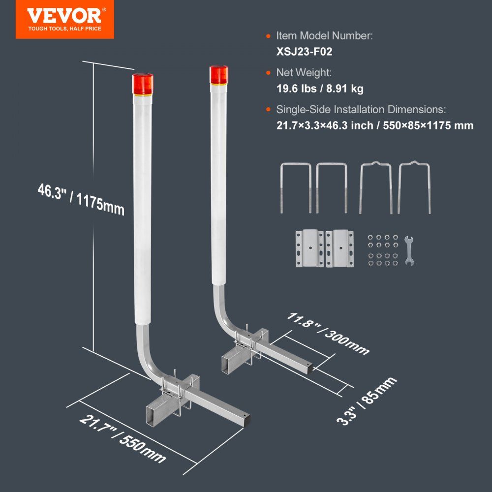 AMITOOLS Marine Trailer Guide Set, 46” LED Illuminated Guide Poles, Pair of Steel, Corrosion-Resistant, with PVC Covering, Suitable for Ski, Fishing, and Sailboat Trailers 2024