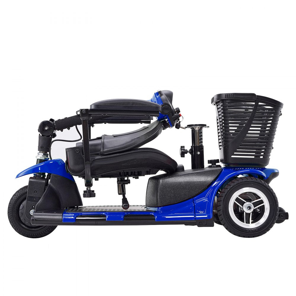 AMITOOLS 3-Wheel Folding Mobility Scooter for Seniors 12 Mile Range 265LBS Capacity