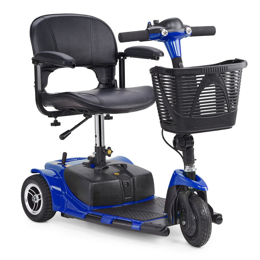 AMITOOLS 3-Wheel Folding Mobility Scooter for Seniors 12 Mile Range 265LBS Capacity