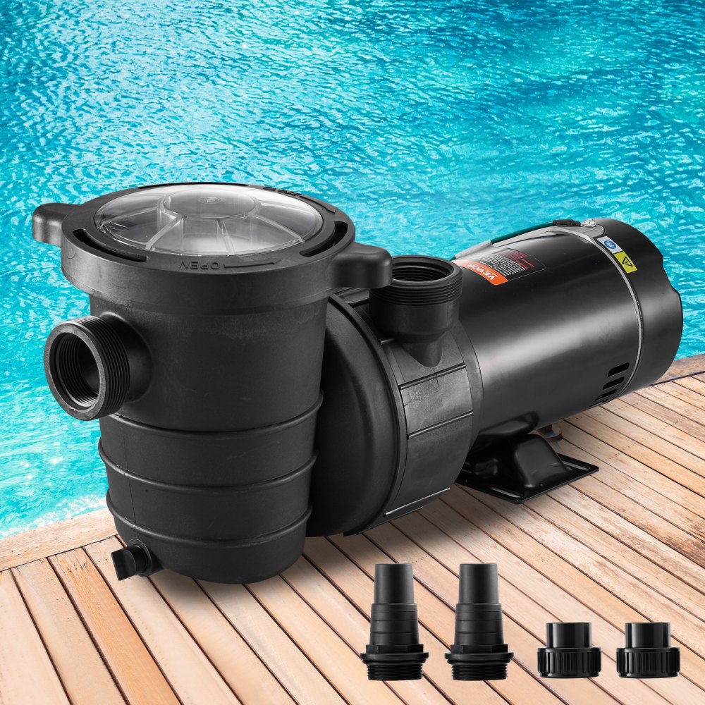 AMITOOLS Swimming Pool Pump 2.0HP 115V 1500W, Single Speed Pumps for Above Ground Pool, Powerful Self Primming Pool Pumps w/ Strainer Basket, 5400 GPH Max. Flow, ETL Certification