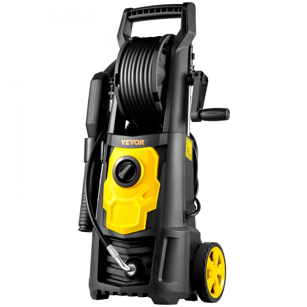 AMITOOLS Electric Pressure Washer, 2000 PSI, Max 1.65 GPM Power Washer w/ 30 ft Hose & Reel, 5 Quick Connect Nozzles, Foam Cannon, Portable to Clean Patios, Cars, Fences, Driveways, ETL Listed