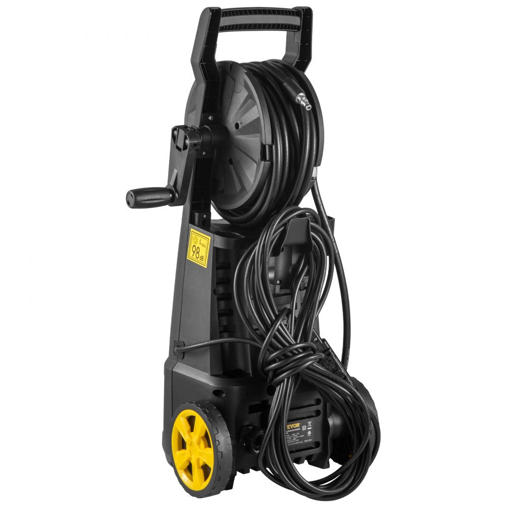 AMITOOLS Electric Pressure Washer, 2000 PSI, Max 1.65 GPM Power Washer w/ 30 ft Hose & Reel, 5 Quick Connect Nozzles, Foam Cannon, Portable to Clean Patios, Cars, Fences, Driveways, ETL Listed