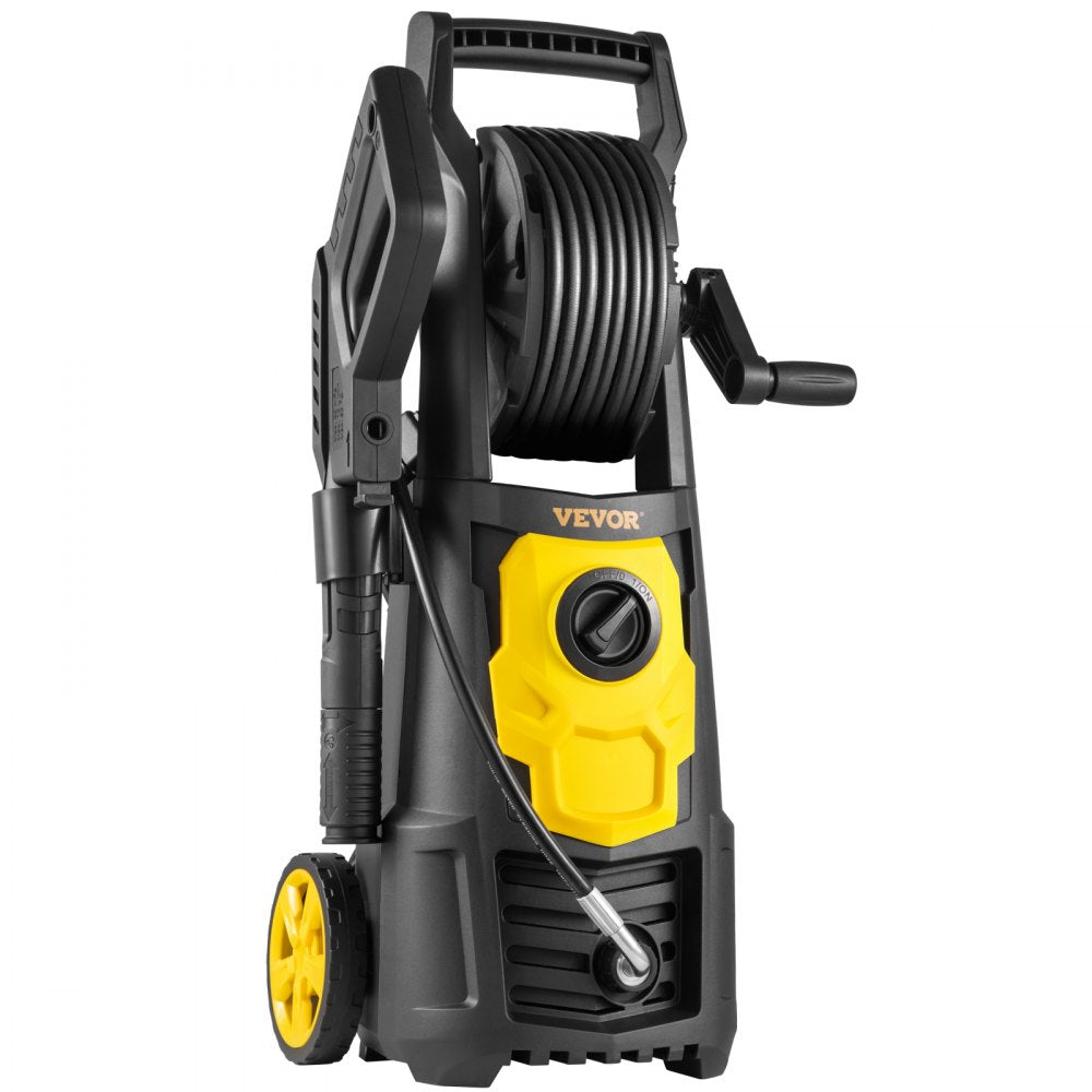 AMITOOLS Electric Pressure Washer, 2000 PSI, Max 1.65 GPM Power Washer w/ 30 ft Hose & Reel, 5 Quick Connect Nozzles, Foam Cannon, Portable to Clean Patios, Cars, Fences, Driveways, ETL Listed