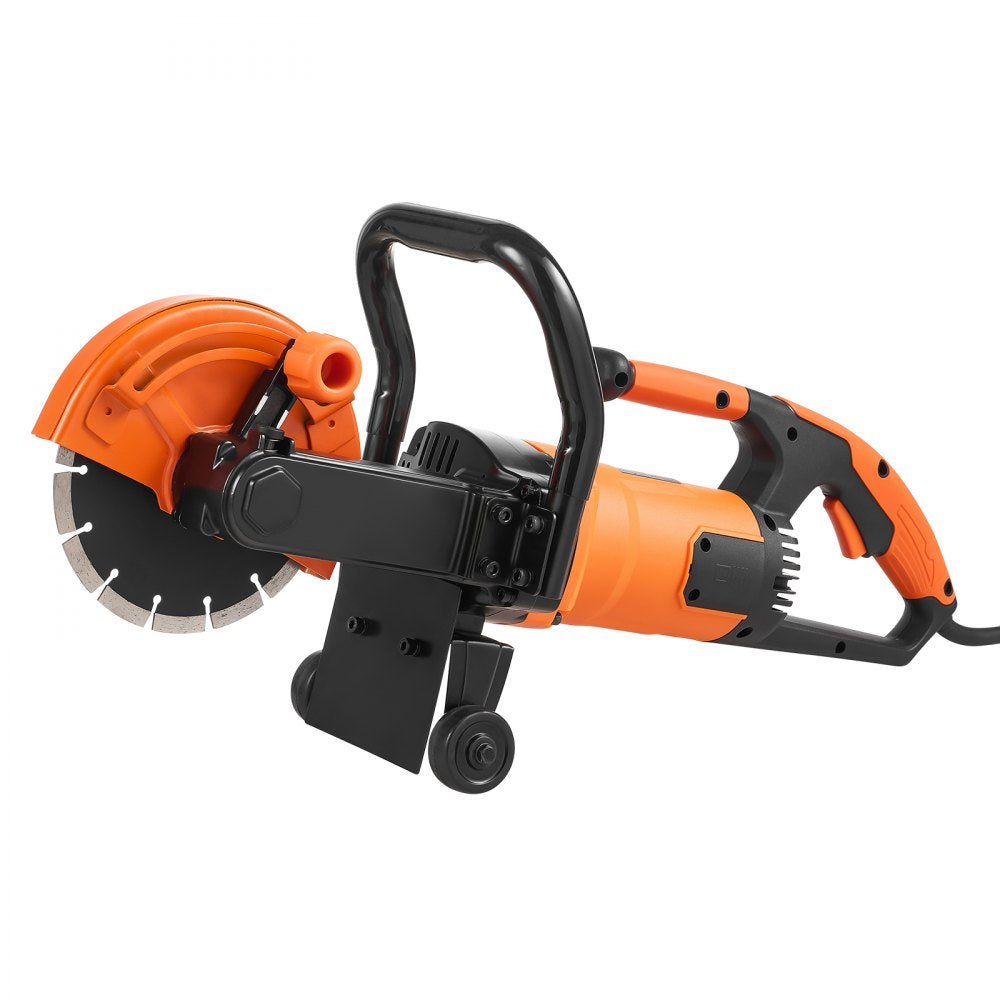 AMITOOLS Electric Concrete Saw, 7 in Circular Saw Cutter, 2000 W High Power with Max. 2.5 in Cutting Depth, Wet/Dry Disk Saw Cutter Includes Water Line, Pump and Blade, for Stone, Brick