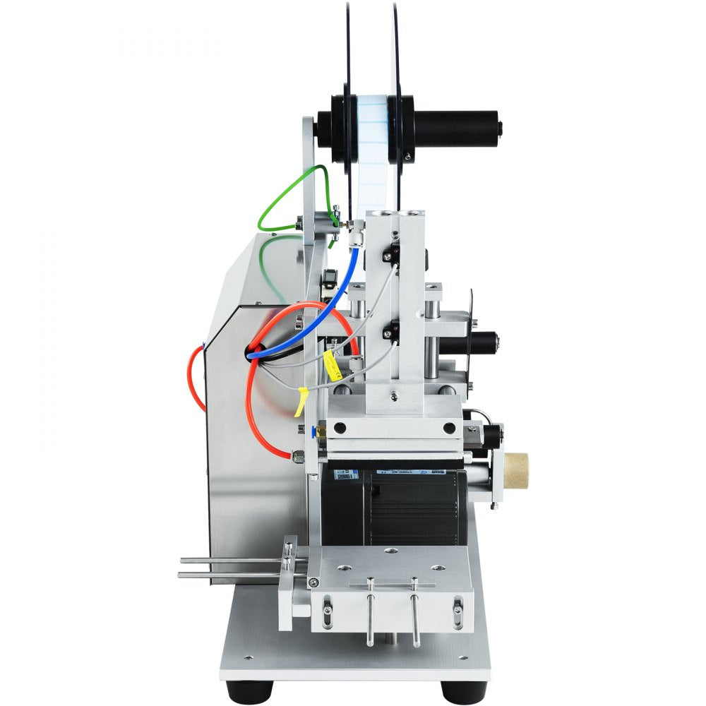 AMITOOLS Electric Flat Labeling Machine, 25-60pcs/min, Flat Surface Label Applicator for Cardboard Boxes/Square Bottles/Tin Cans, Labeler Suitable for Item Size Range of 4.72 x 5.9 x (0.98-3.54) inches