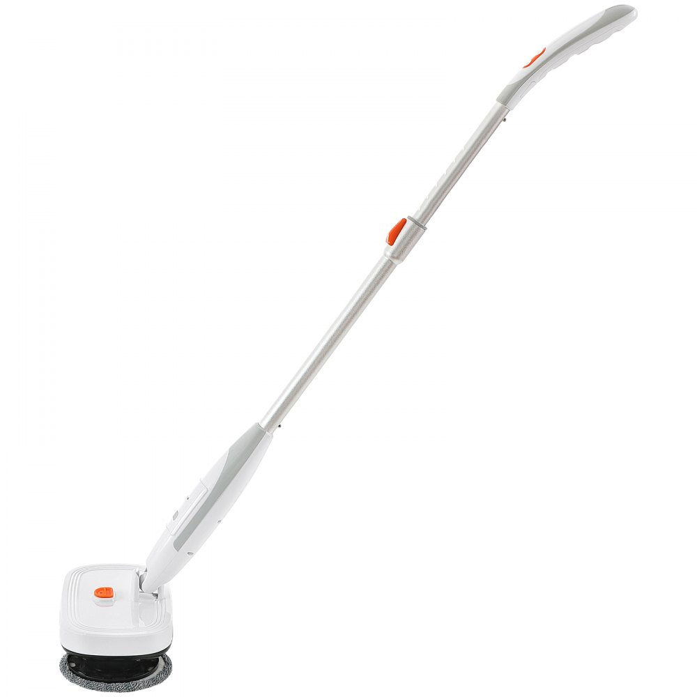 AMITOOLS Cordless Electric Mop, Electric Spin Mop with Water Tank, up to 40 mins Battery, LED Headlight, Dual Mop Heads, 4 Microfiber Pads & 4 Trapezoid Microfiber Pads, for Hardwood/Tile Floor Cleaning