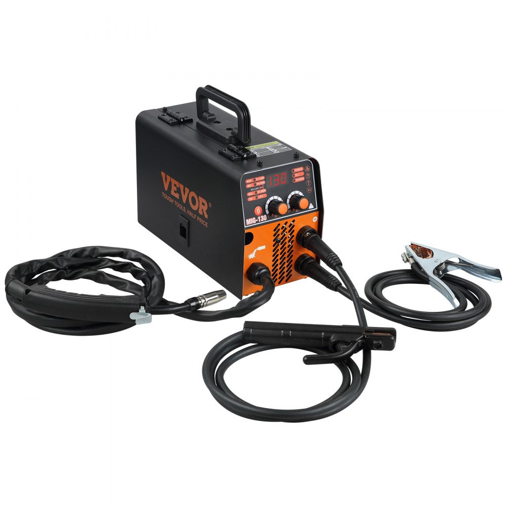 AMITOOLS MIG Welder, 130A Flux Core Welder, 3 in 1 Combo MMA/MIG/LIFT TIG Welder Machine, Portable MIG-130 Welding Machine IGBT Inverter, Automatic Wire Feeding Welder for Stainless Steel, Carbon Steel